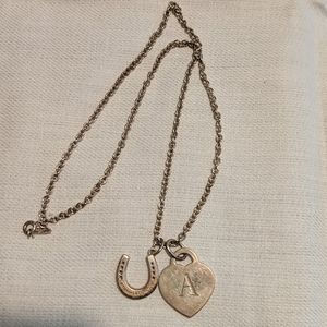 Tiffany & co chain, horseshoe and A heart